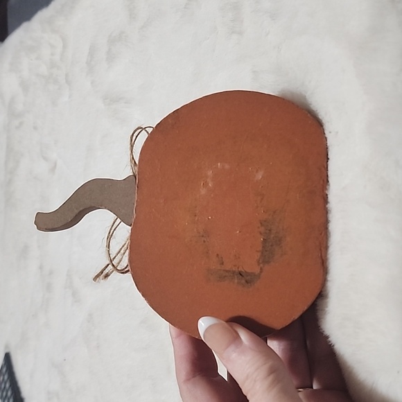 WOODEN PUMPKIN ๐ DECORATIVE -- BLESSED. - Picture 2 of 4